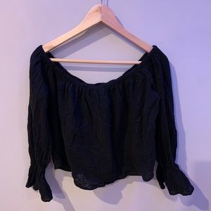 black off the shoulder top